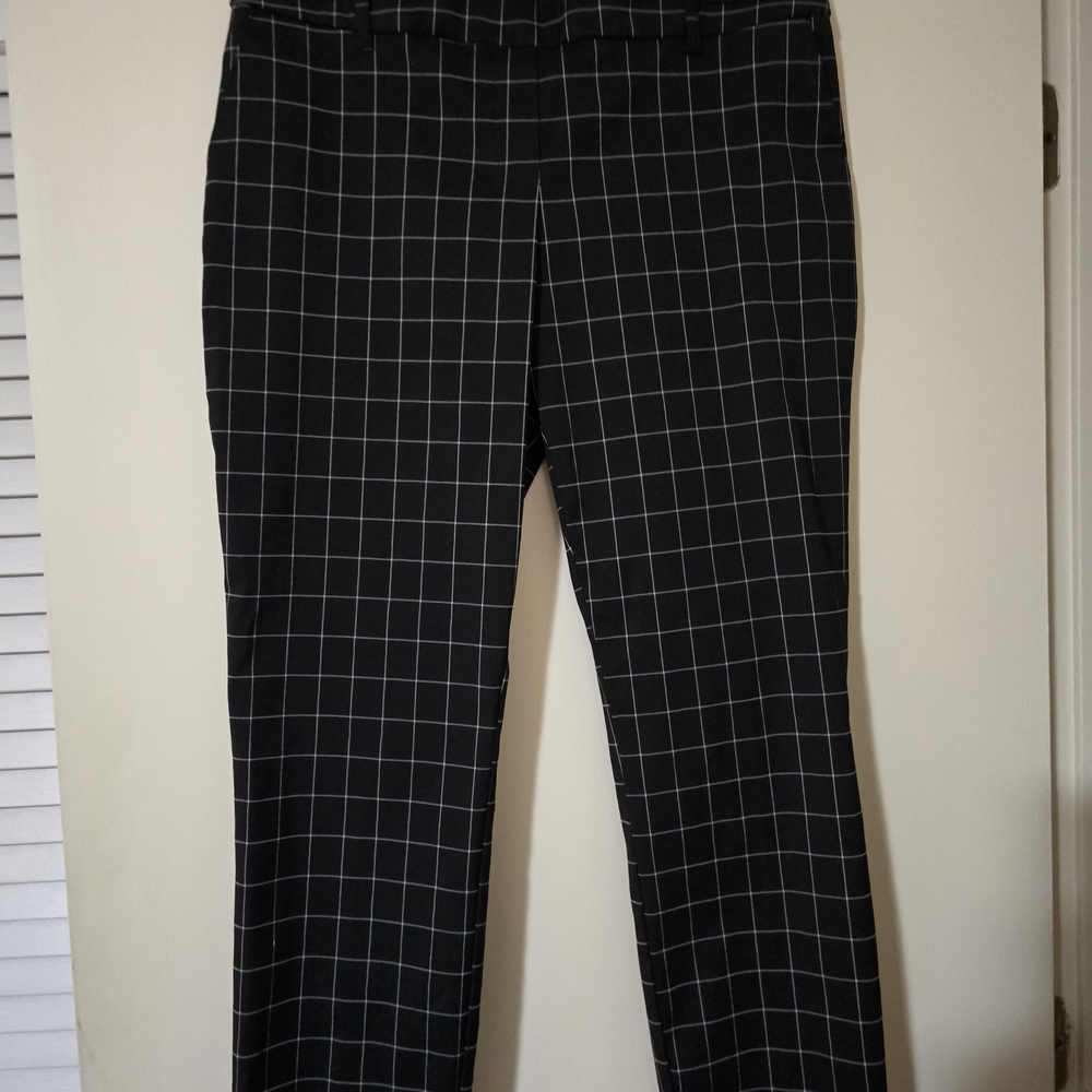 Jules & Leopold Black Grid Pattern Pants
